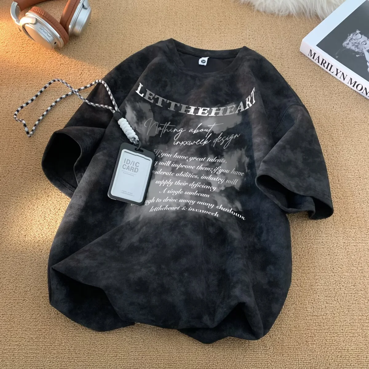 Trendy Short-Sleeve T-Shirt For Men, Summer American-Style Tie-Dye Design, Versatile Men's Top