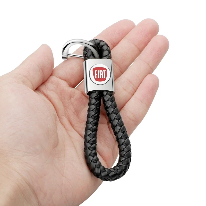Chaveiro de carro de metal, anéis para fiat abarth 500c grande stilo freemont punto astra bravo ducato, acessório de estilo automático