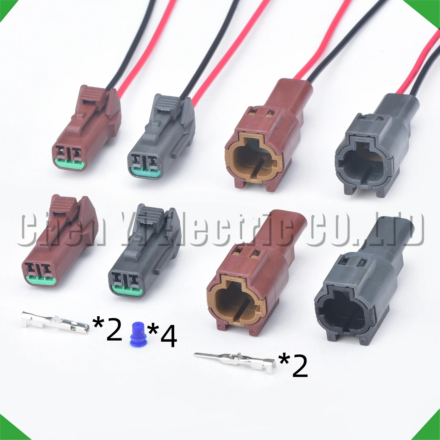2 Pin Automotive Connectors electric wiper Front turn signal Wire harness plug 7123-8520-40 7123-8521-80 For 2005 Nissan Patrol