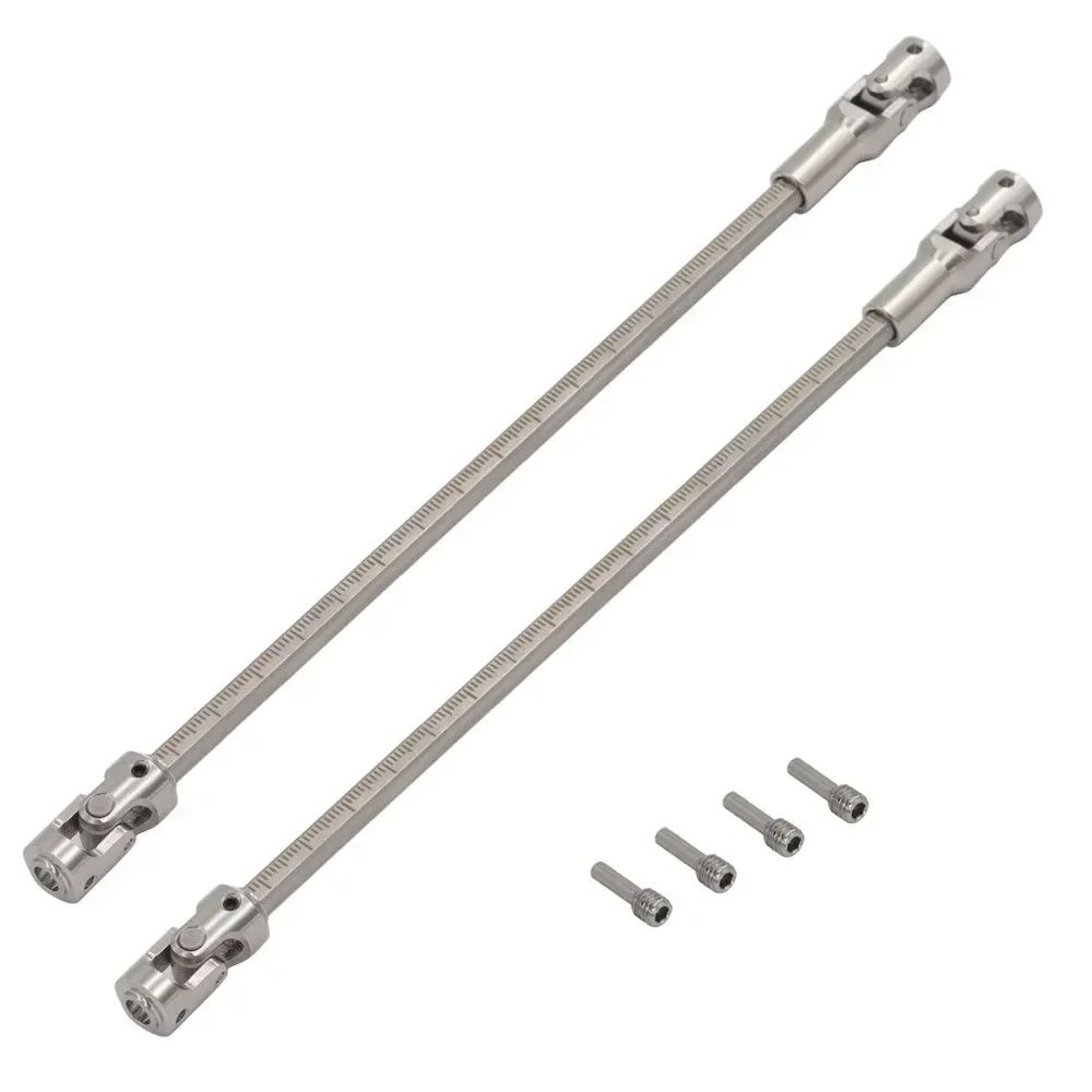 

Stainless Steel DIY Cut Length Driveshaft Universal Joint Drive Shaft For 1/10 LCG RC Crawler SCX10 I II III TRX4 Capra Upgrades