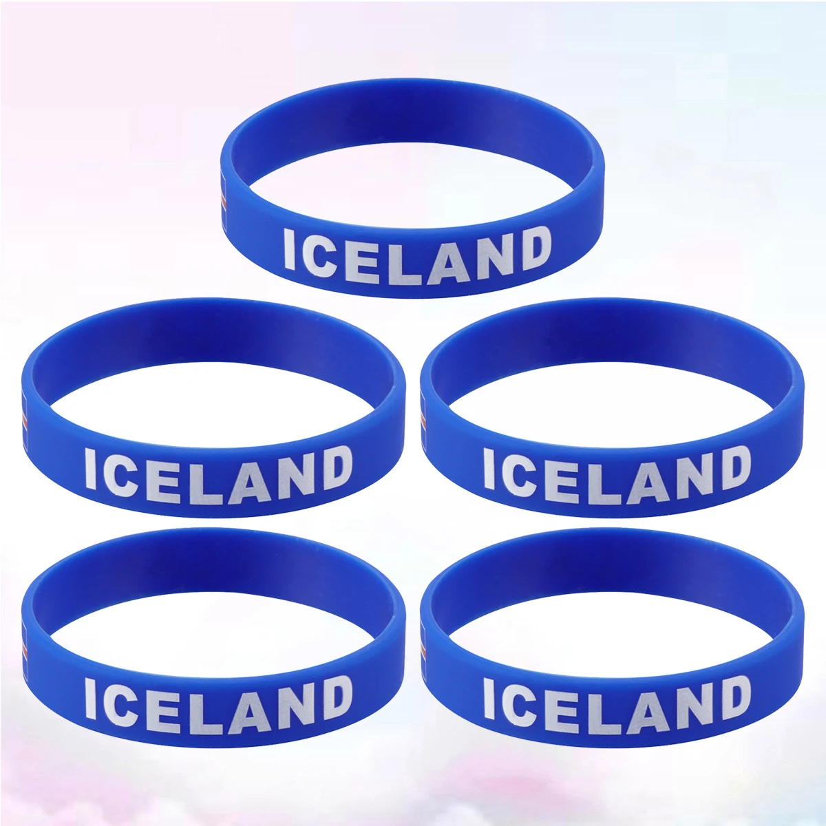 

5 Pcs Silicone Bracelet Flags Australian Bracelets Country Earrings Wristbands Miss Competitions