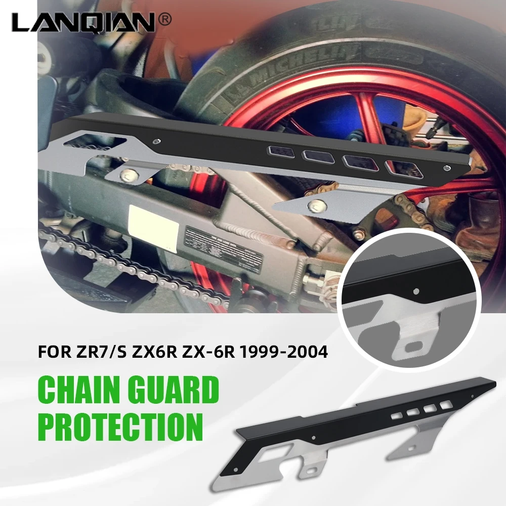 FOR Kawasaki ZR-7S/ZR 7S ZX6R/zx-6r Chain Guide Pulley Stabilizer Chainring Protector Plate Guard Cover chain guard 1998-2004