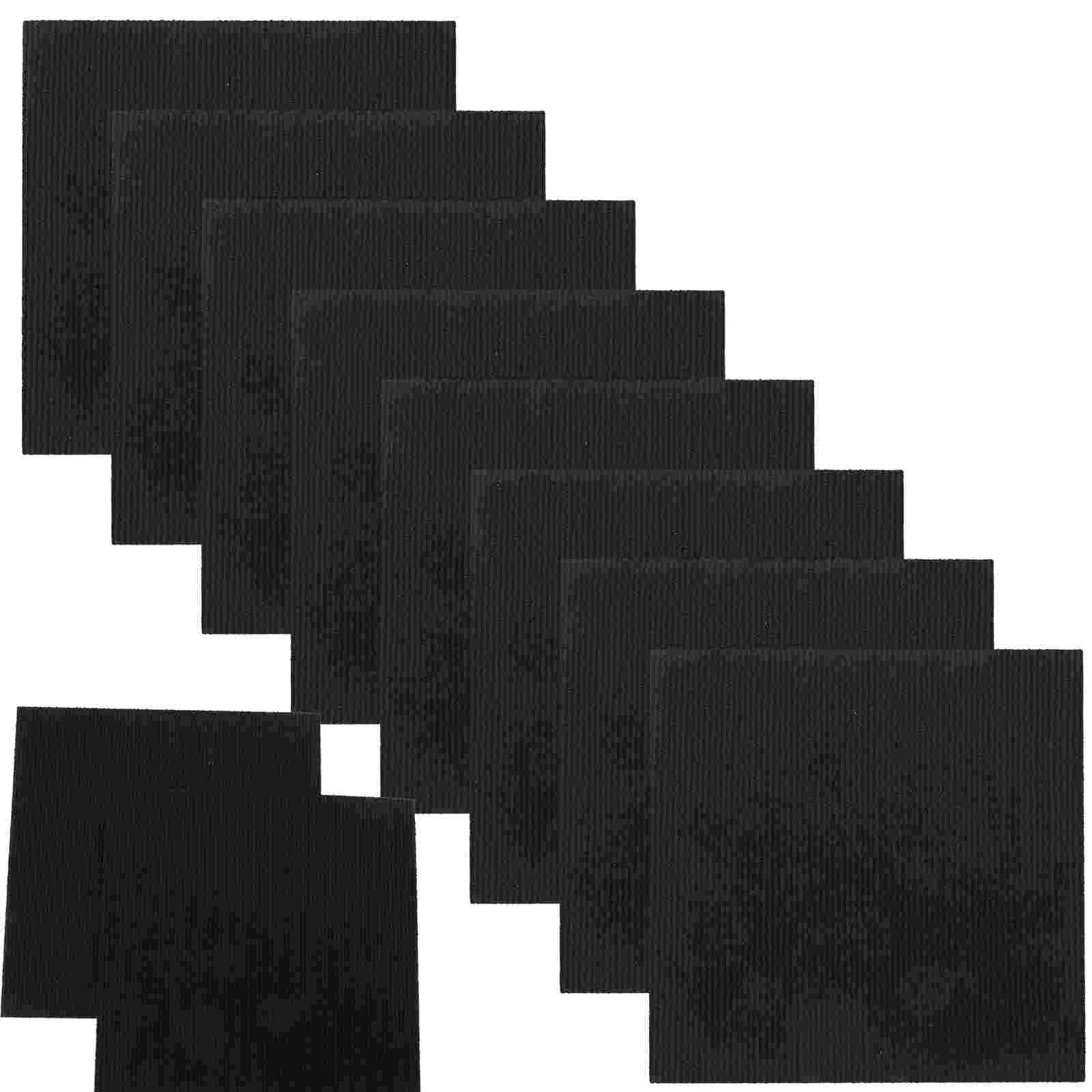 

10 Pcs Ceiling Tiles Non-slip Floor Stickers Carpet Self Adhesive Peel and Square Shower Black Sticky Office