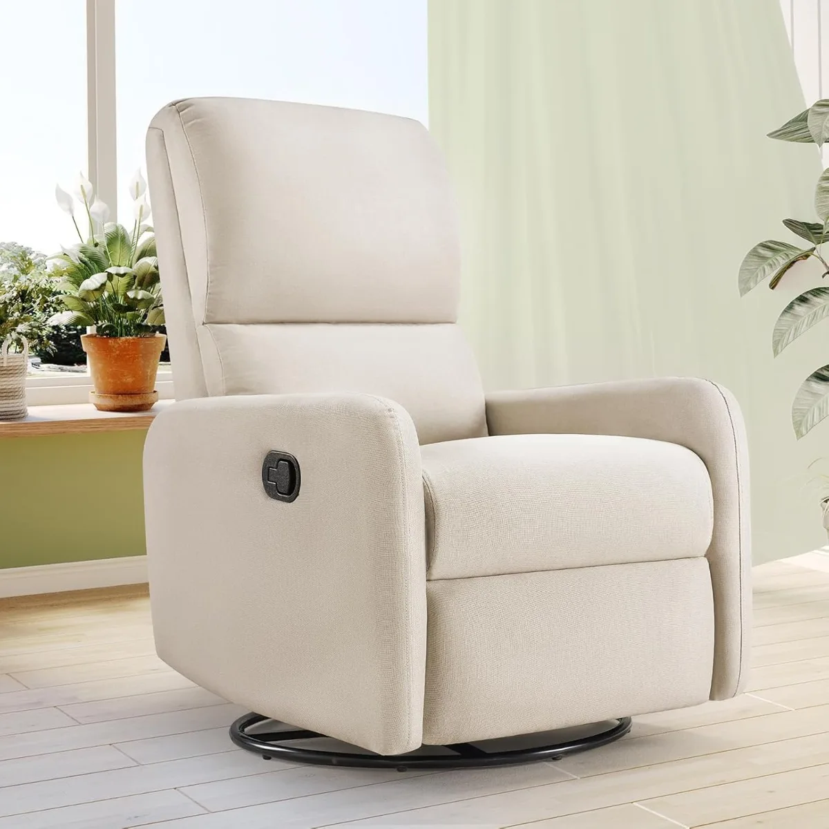 

Swivel Rocking Chair, Nursery Glider Chairs, Massage Rocker Recliner with High Back for Living Room, Reclining Single Sofa