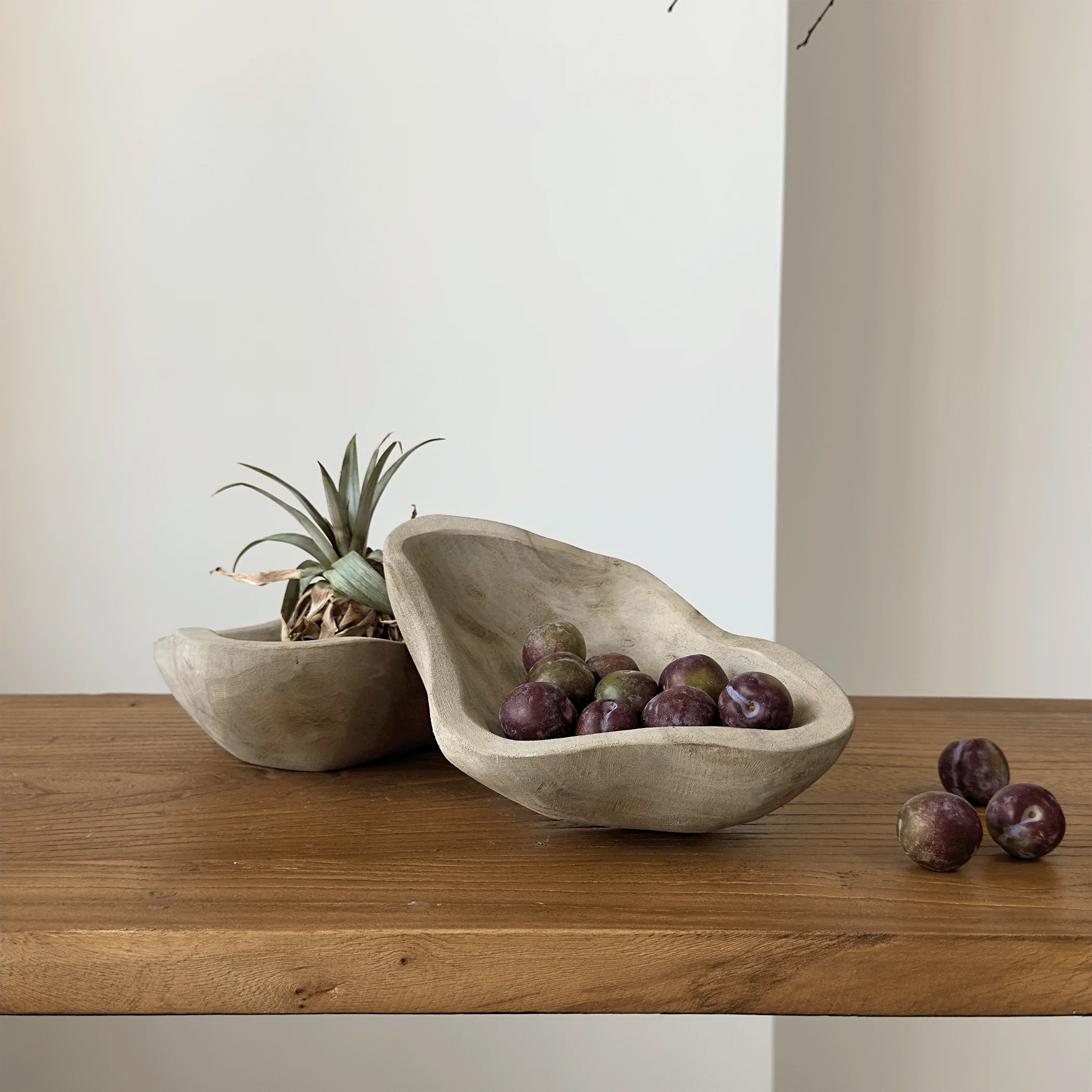 Log Color Solid Wood Fruit Tray Living Room Hotel Model Room Creative Retro High Value Decorative Dish  Trays Decorative Storage