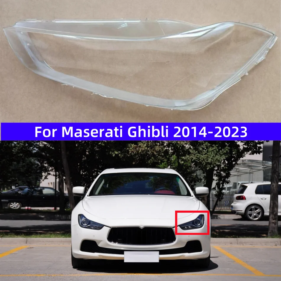 

For Maserati Ghibli 2014 2017 2018 2019 2020 2021 2022 2023 Car Front Headlight Lens Cover Lampshades Lamp Headlight Shell Lens
