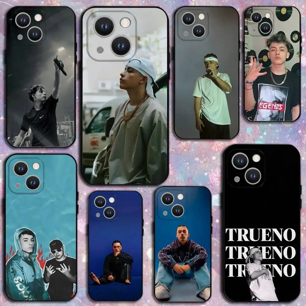 

T-Trueno Rappe Phone Case For iPhone 16,15,14,13,12,11 Plus,Pro Max,XS,X,XR,SE,Mini,8,7,Soft Silicone Black Cover