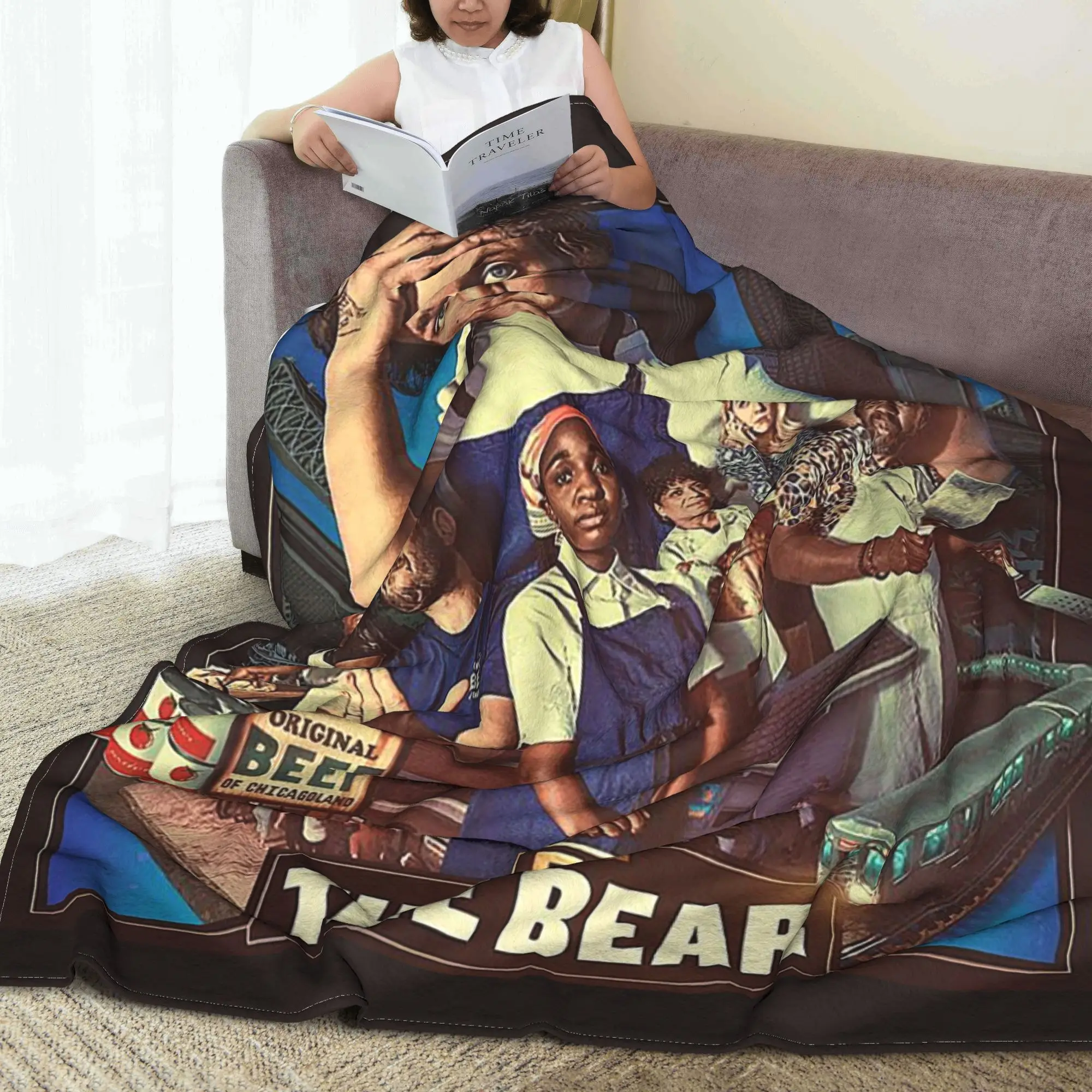 Jeremy Allen White Bootleg The Bear Tv Show Blankets Super Soft Fleece Sofa Throw Blanket for Couch Bedding Throws Bedspread
