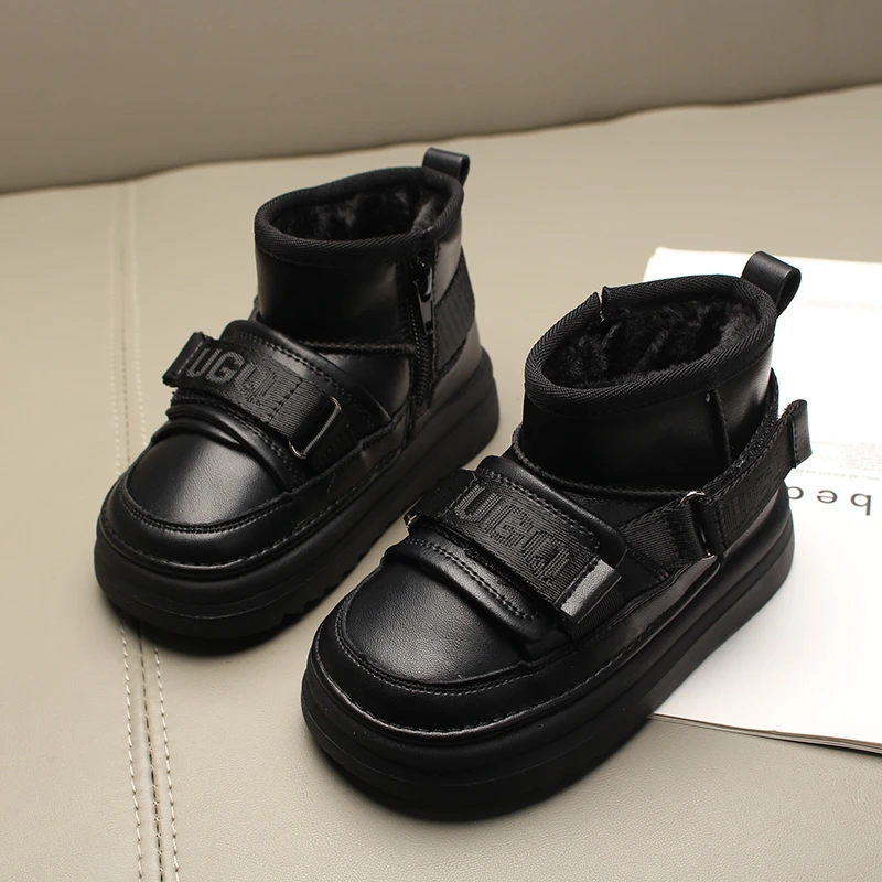 

Children's snow boots winter new boys' shoes thickened cotton shoes boys' shoes with thickening; girls' cotton shoes