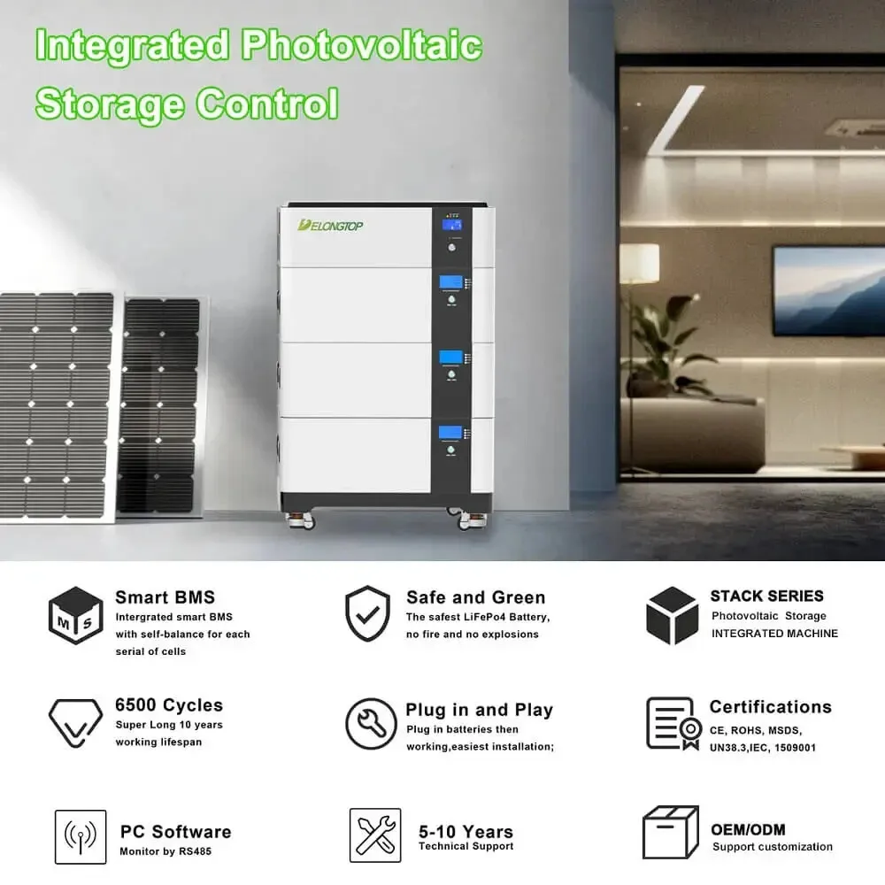 15kwh 51.2V 300Ah Lifepo4 Battery Pack With 10kw Inverter