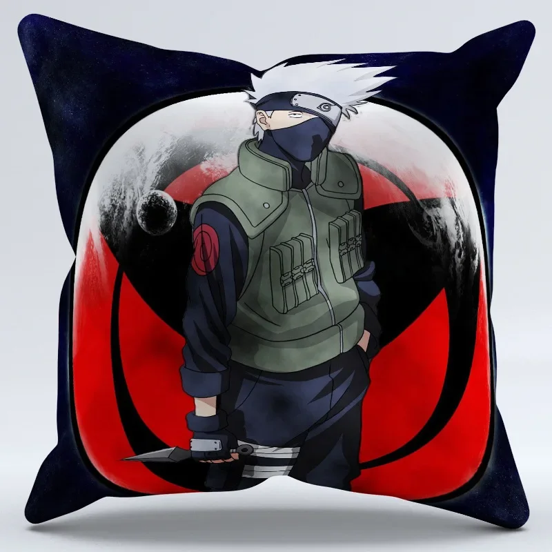 Uzumaki Naruto Plush Cushion Cover Pillowcase Decoration Cartoon Sasuke Pillowslip Cover Car Bed Room Decor Birthday Gift 2024