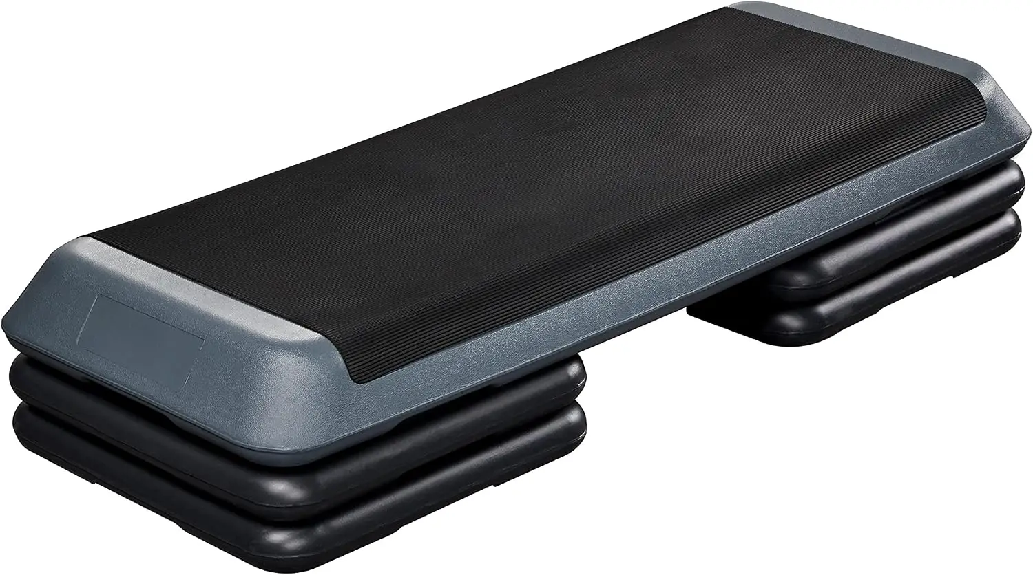 43in Aerobic Step Platform, 3-Level Adjustable Workout Bench | Wide 43 × 16.5in platform adjusts to 4, 6 or 8in, pairing a textured top with 550lb capacity for versatile home workouts.