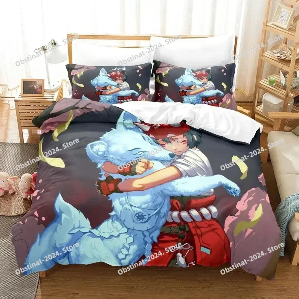 Game Overwatch Kiriko Heads Bedding Set Printed single Comforter Quilt Bed Duvet Cover Pillow Case 3 Pieces Sets Kids Adult Size
