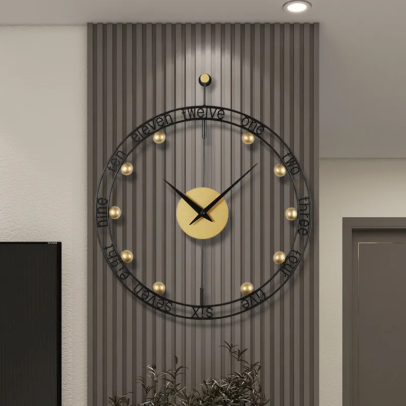50X57.7cm Large Metal Silent Wall Clock Modern Design Clocks For Home Decor Office European Style Hanging Wall Watch Clocks