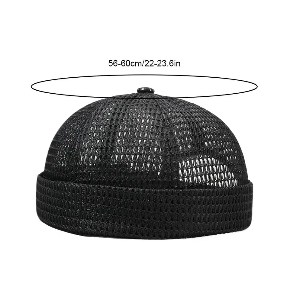 Summer Mesh Melon Skin Hat Breathable Ultra-Light Docker Beanies