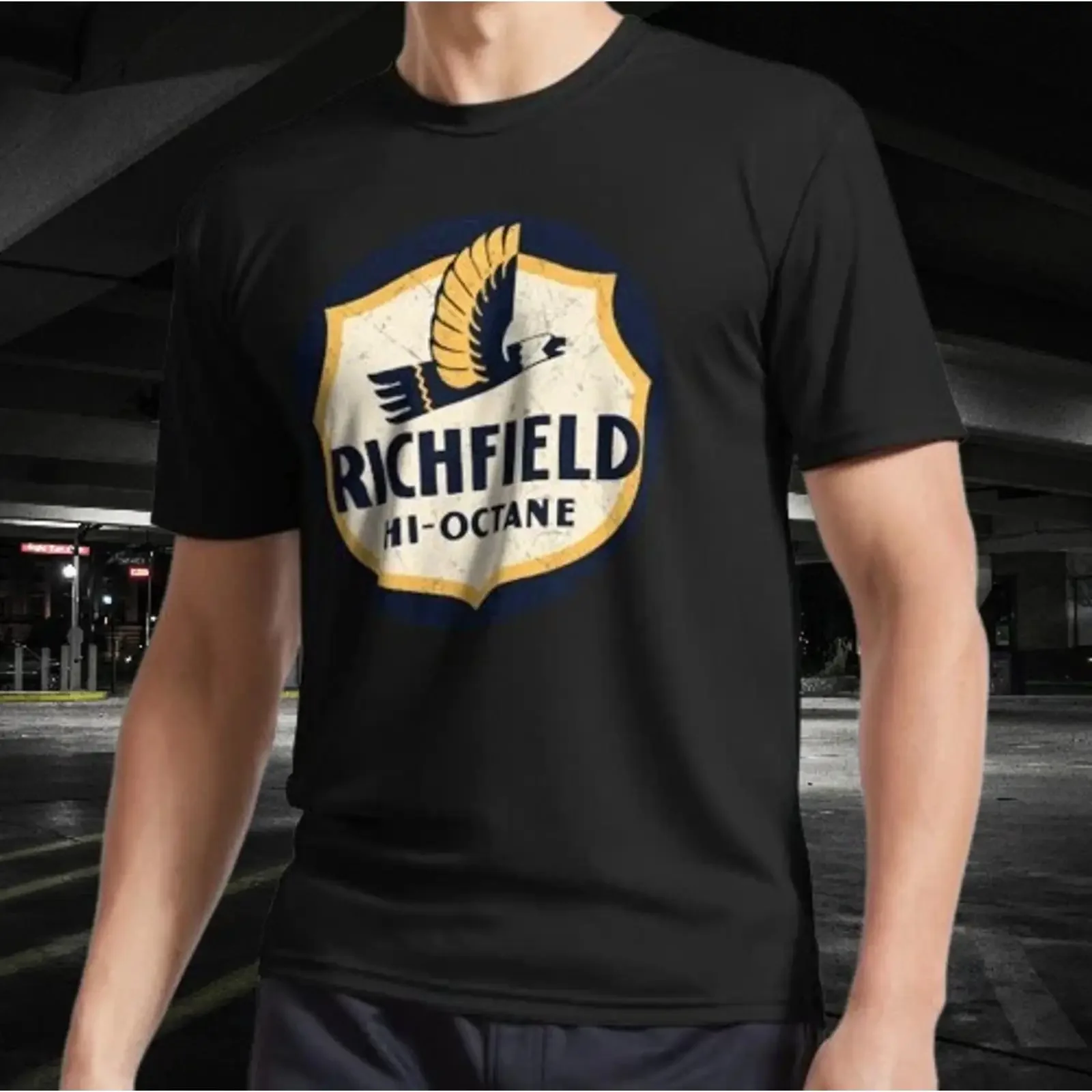 Richfield Gas Station Active Logo T Shirt Funny American S to 5XL Image 1 of 2 vintage Washed designer clothes fashion Casual