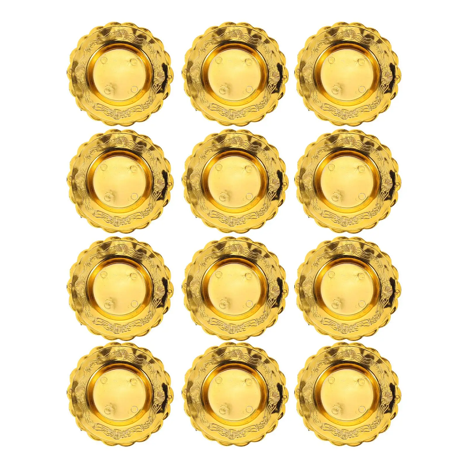 

12PCS Cake Pan Elegant Dessert Tray for Wedding Party Hotel Snack Platters Round Serving Trays Kitchen Bar