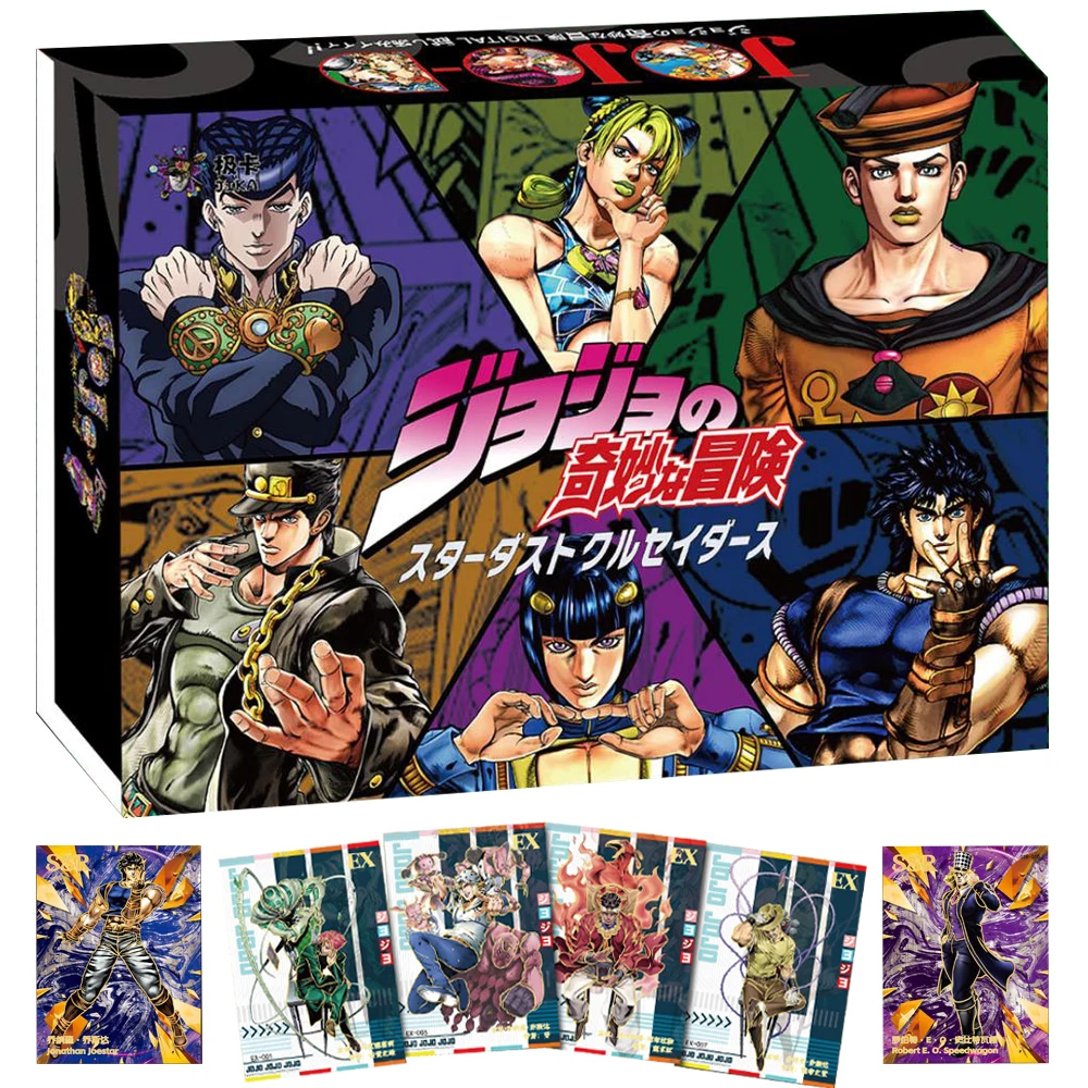 

JoJo's Bizarre Adventure Collection Card For Child Fantasy Anime Higashikata Josuke Giorno Giovanna Limited Game Card Kids Toys