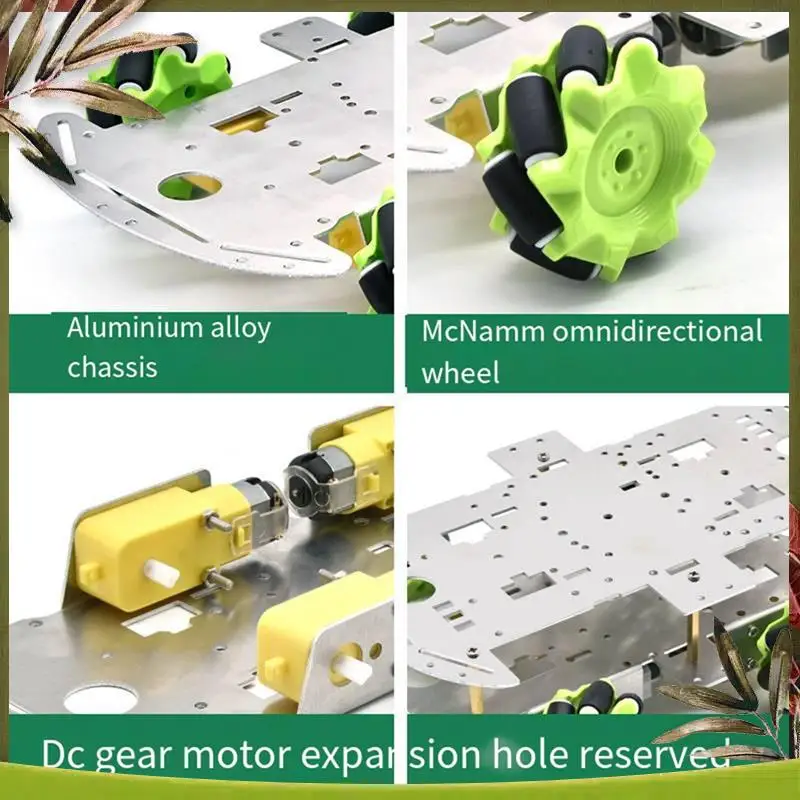 Nuovo-Per DIY Keyestudio 4WD Alluminio Mecanum Robot Auto Scheda Inferiore A Due Strati Per Arduino Robot Doppio Telaio Parti