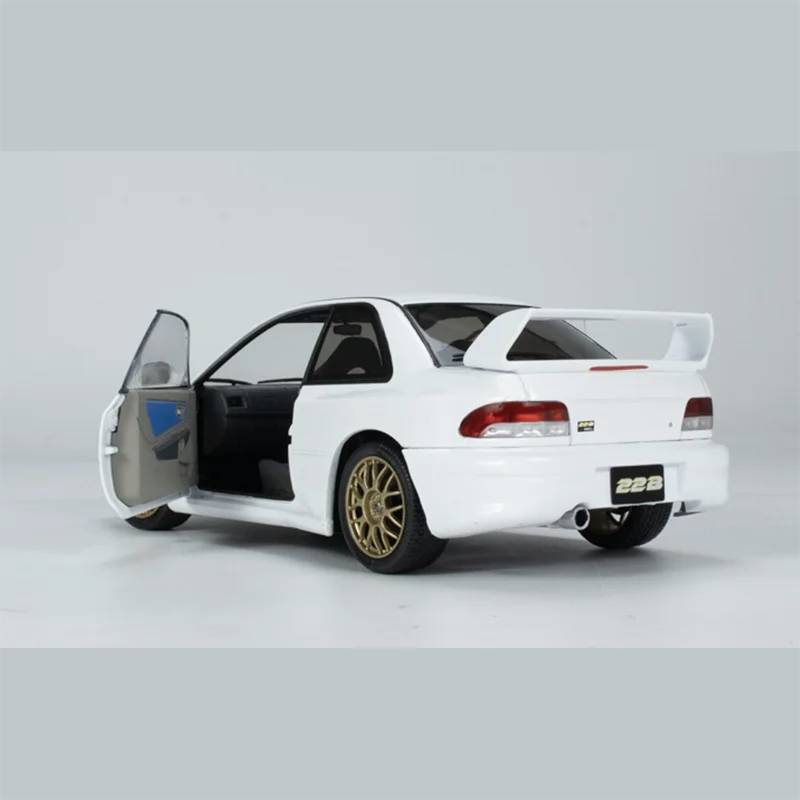 IMPREZA 22B, Alloy Car Model, White, Tabletop Display, Gift, Collection Display, Micromodel, 1:18