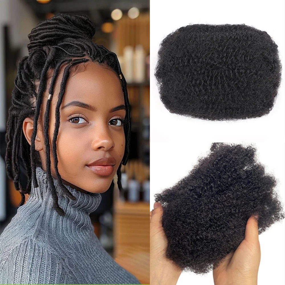 30g Afro Kinky Bulk Hair Real Human Hair For Dreadlocks Twist Braid Hair Extension Natural Hair  8-22 Inch