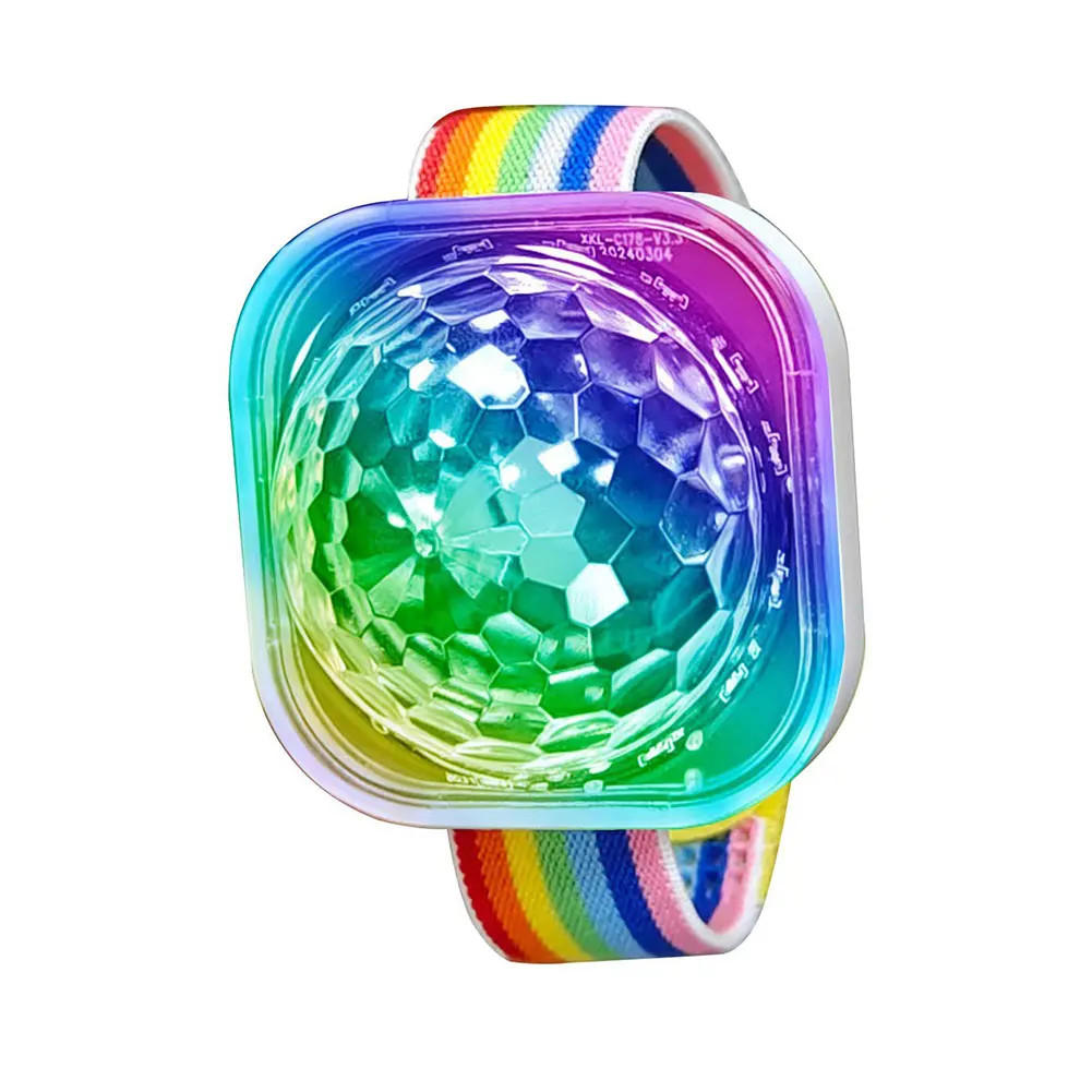 USB Wristband Disco Strobe Lights Rechargeable Wearable Watch Light Sound Control Wrist Atmosphere Lamp for Dance Party