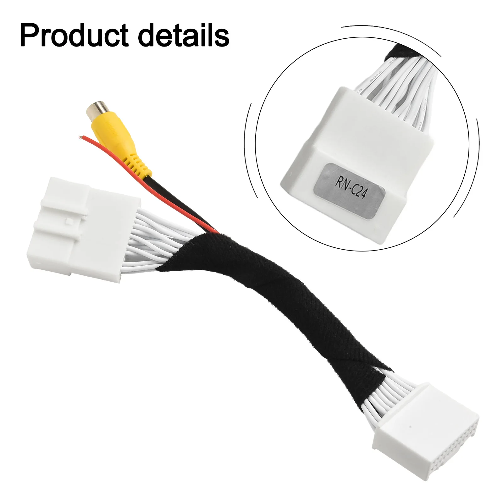 Reverse Camera Video Wire Cable Plug Adapter For Opel & for Vauxhall:For Vivaro 2014-up 24 Pins Plug Original Harness Reverse
