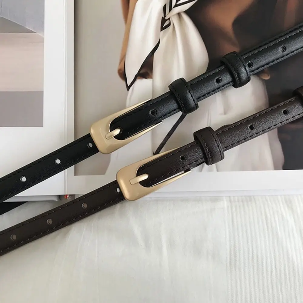 أزياء عارضة الرجعية مشبك معدني حزام الخصر بنطلون اللباس أحزمة حزام من الجلد حزام الخصر رقيقة #5