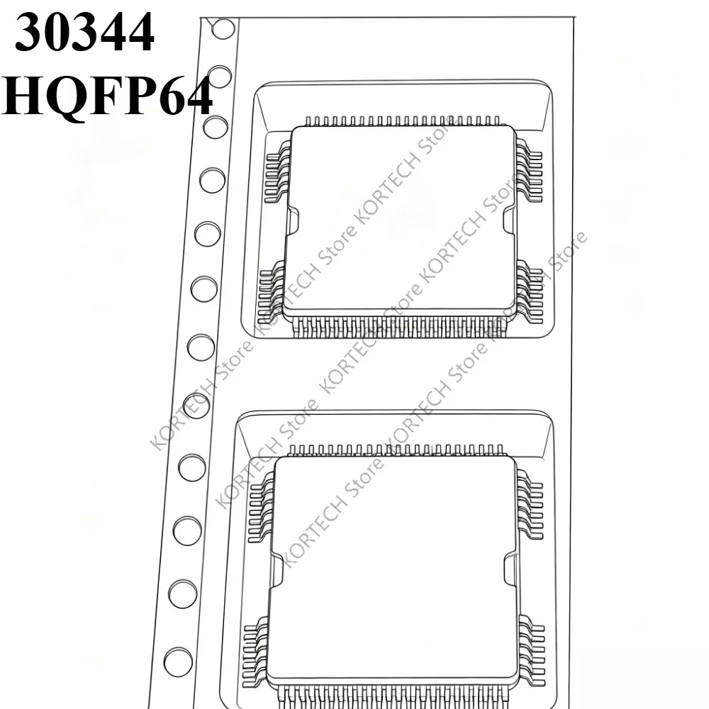 5pcs/lot 30344 HQFP64 for BOSCH Automotive IC Fuel Injection Driver IC Chip