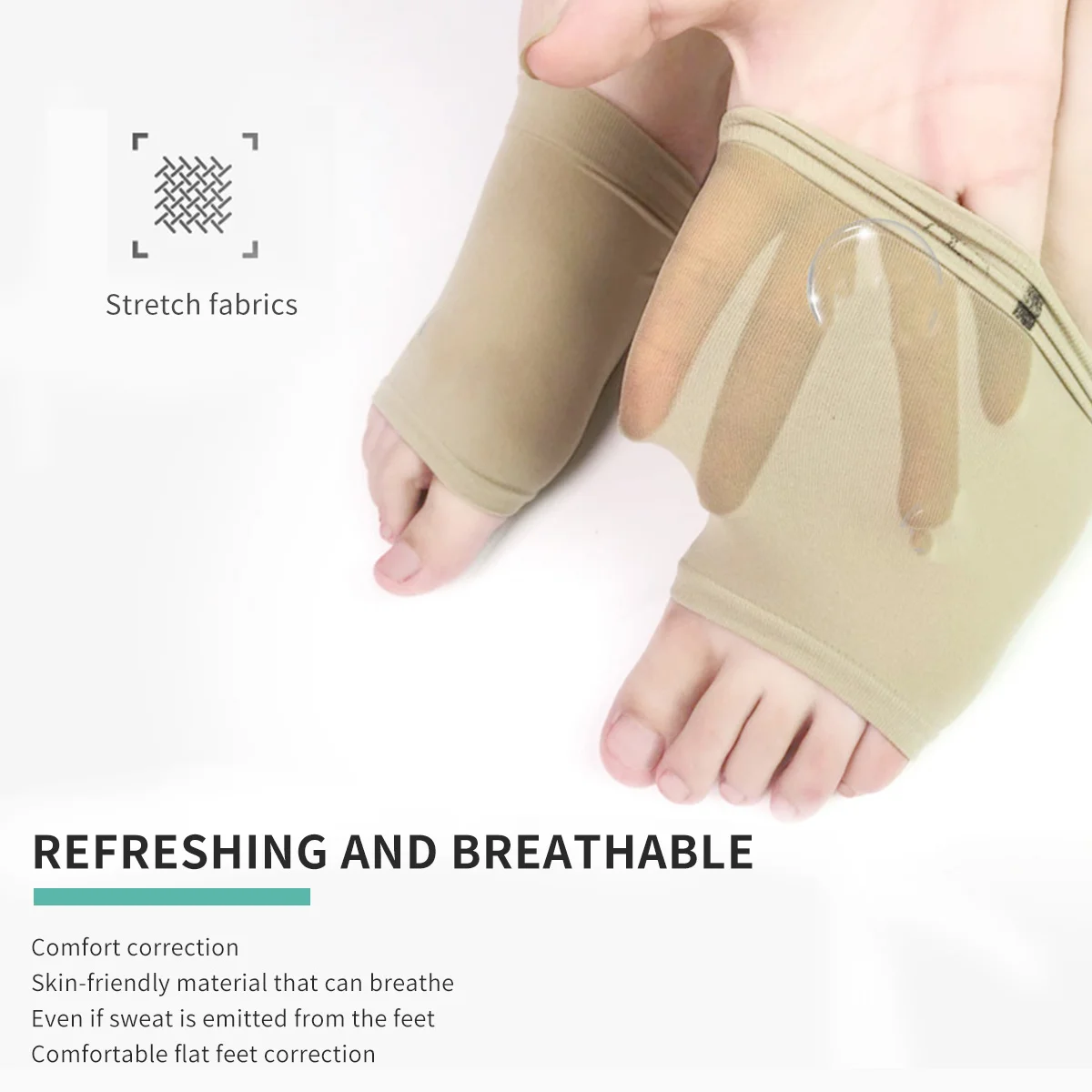 

1 Pair Foot Arch Support Pad Ergonomic Elastic Insoles For Flat Feet Durable Comfortable Arch Support Footbed Thick Corrugated