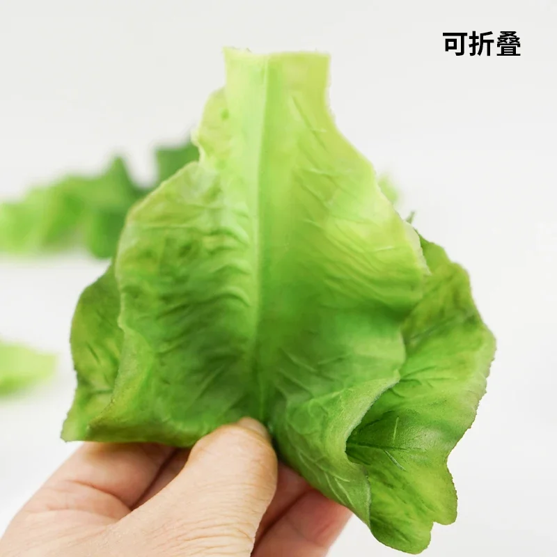 Artificial Vegetables Lettuce Fake Fruit Kitchen Soft PU Leaf Model Simulation Food Decoration  10 Pcs/lot