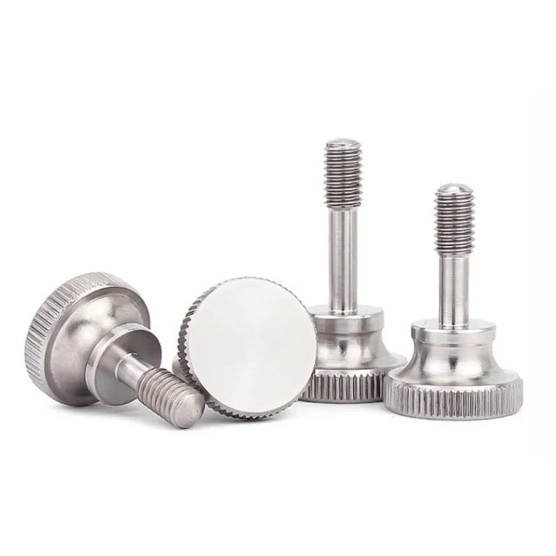 M3 M4 M5 M6 GB819 304 ステンレス鋼ローレットハイステップヘッド手締めカーテンウォールガラスロック親指メートルねじボルト DIN464
