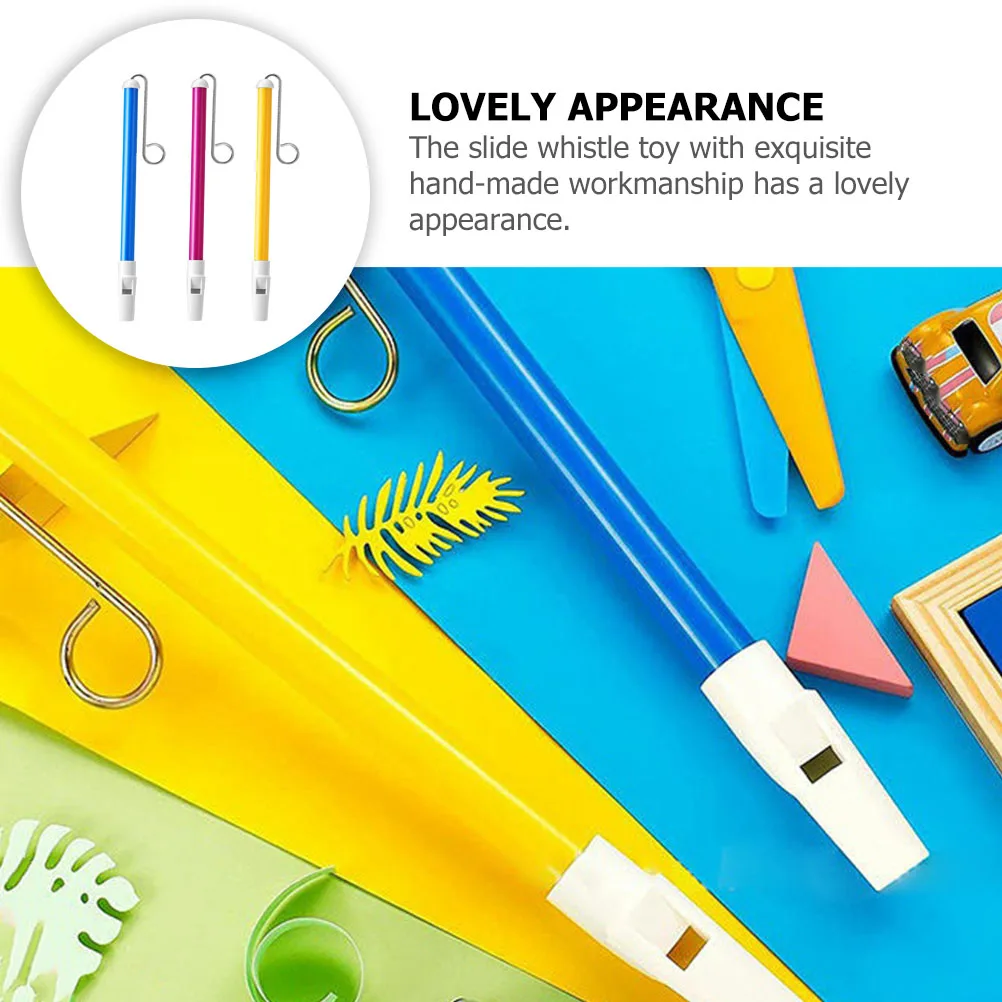 

3pcs Slide Whistle For Kids Premium Musical Instrument Blowing Plaything Safe Durable Educational Tool Creative Music Learning