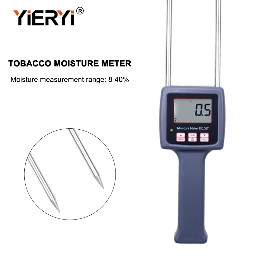 Yieryi 100% New Brand TK100T Portable Digital Moisture Meter Tobacco Moisture Meter Tester