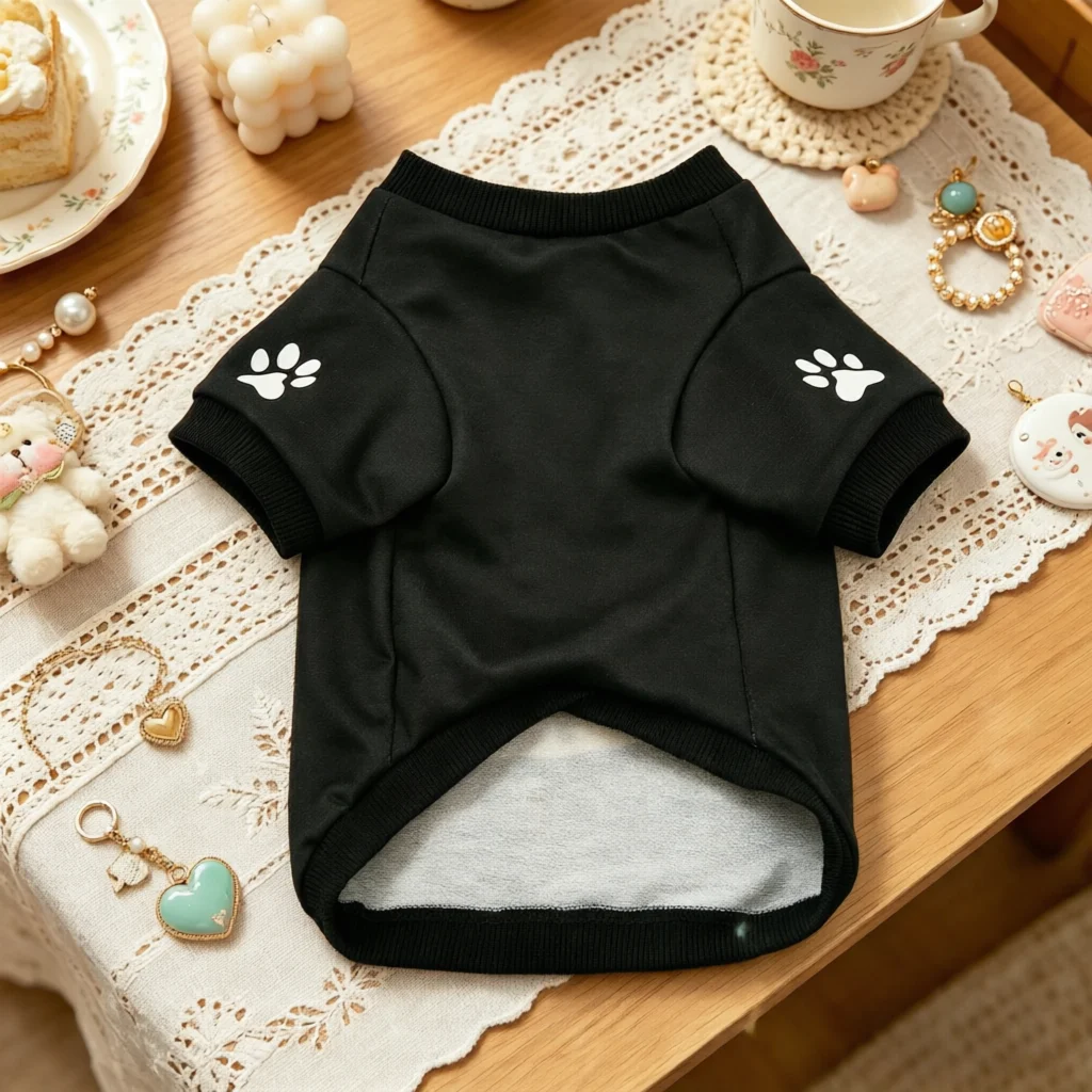 Sudadera para perro con estampado gracioso – Pullover negro suave - imagen 5