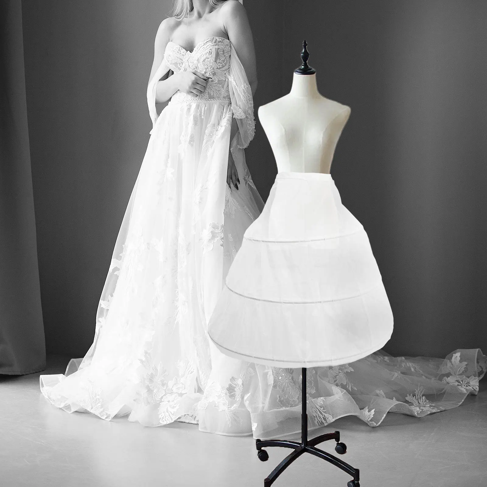 ثوب نسائي قصير للنساء، تنورة داخلية خفيفة الوزن، فستان الحفلات، بطانة تنورة مزخرفة، قفص أنثوي أنيق #2