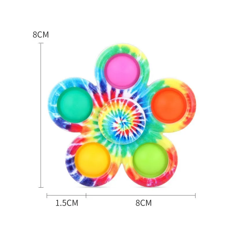 Fidget Spinner Children\'s Camouflage Five Finger Bubble Silicone Rotating Fingertip Gyroscope Adult Release Stress Relieving Toy