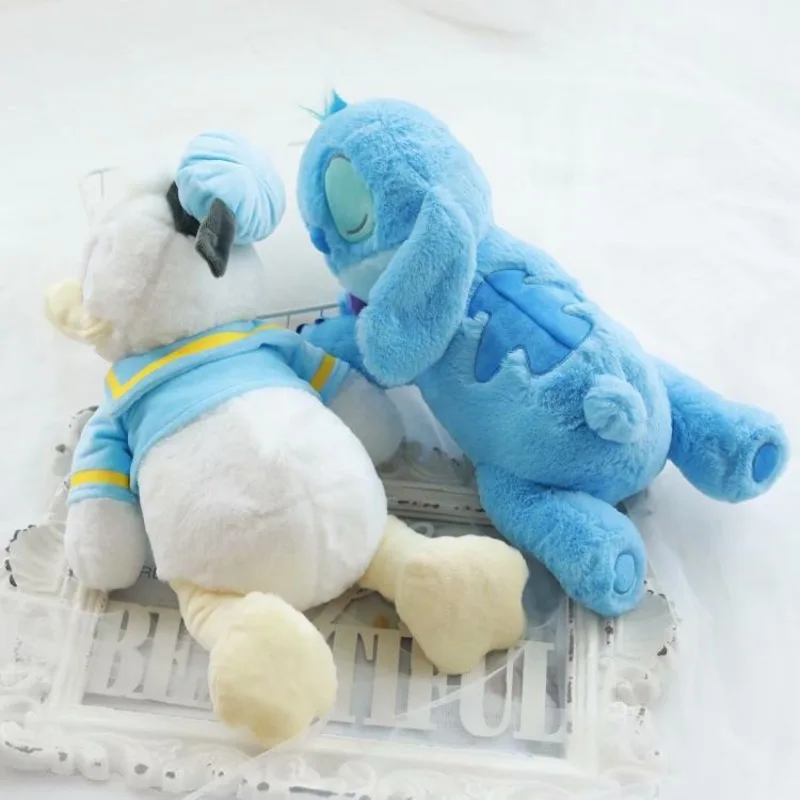 Disney Stitch Dumbo Winnie The Pooh Donald Duck Toy Soft Cute Sleep Face Plush Doll Pillow Children Childhood Companion Gift