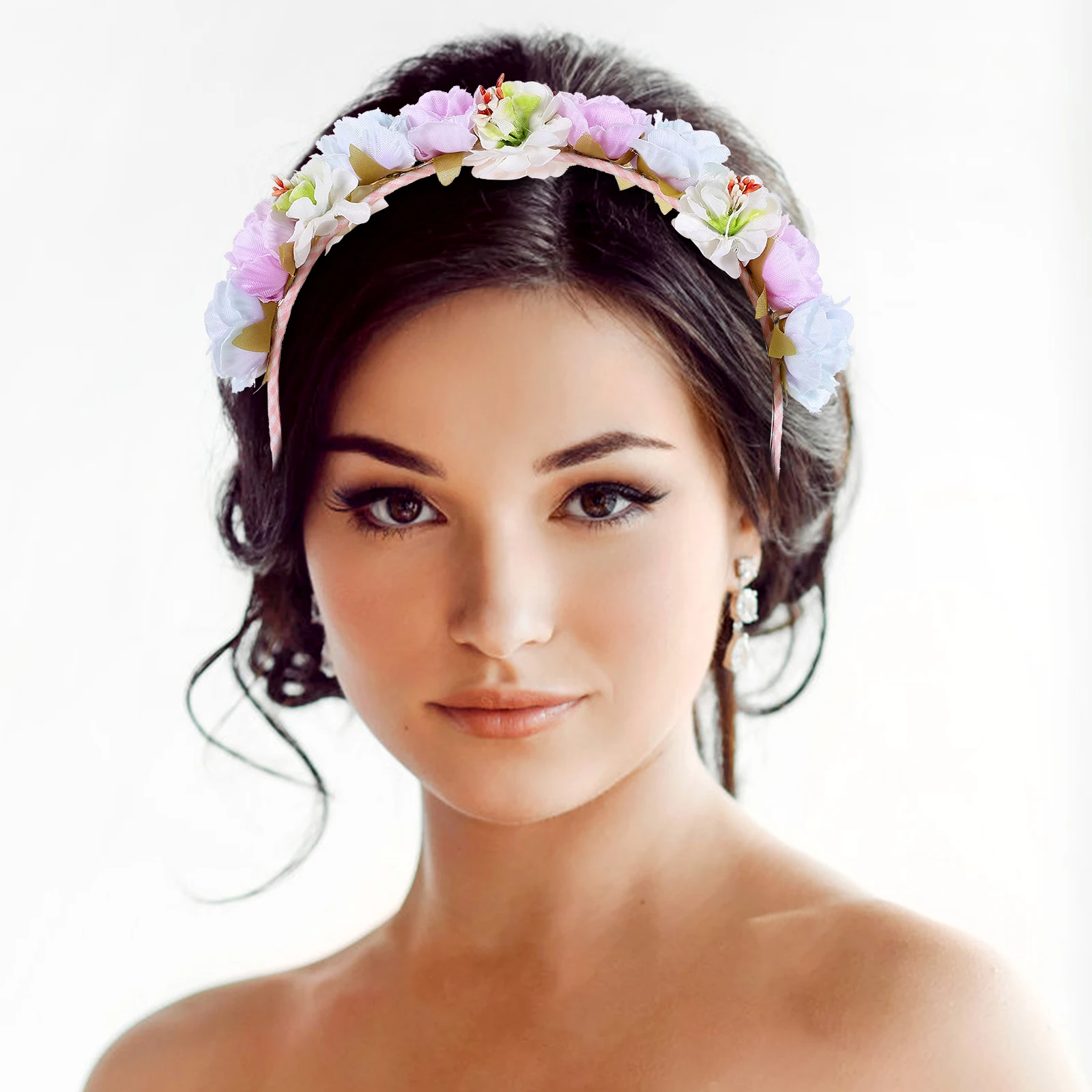 

Artificial Flower Headband for Women Romantic Floral Hair Accessories Wedding Party Fairy Fascinator Wreath Kit