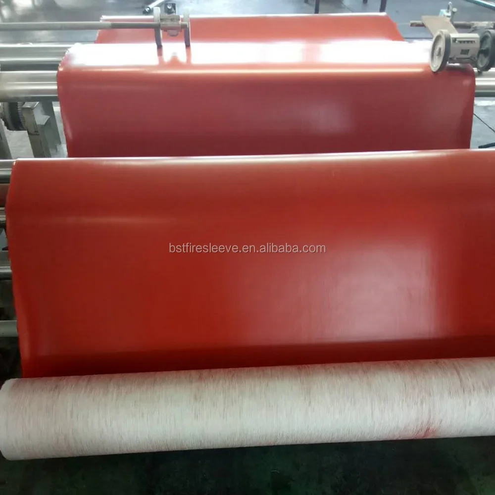 High temperature Pyro Blanket 96oz 3mm silicone rubber coated glassfiber insulation fabric cloth