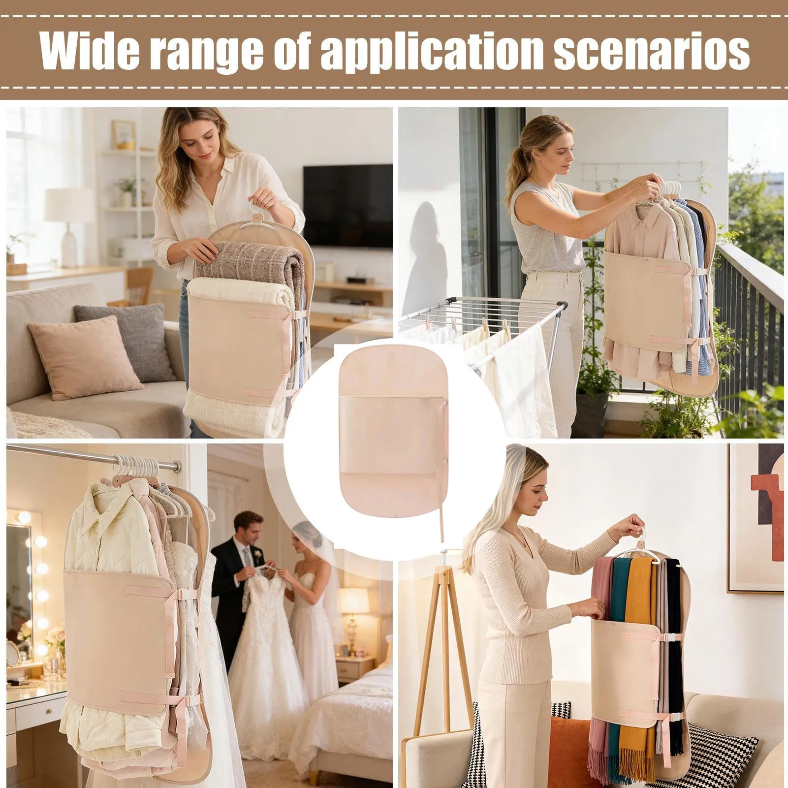 Space-Saving Clothing Storage Bag, Clothes Compression Board, Hanging Compression Organizer, Protective Cover for Clothes image 6