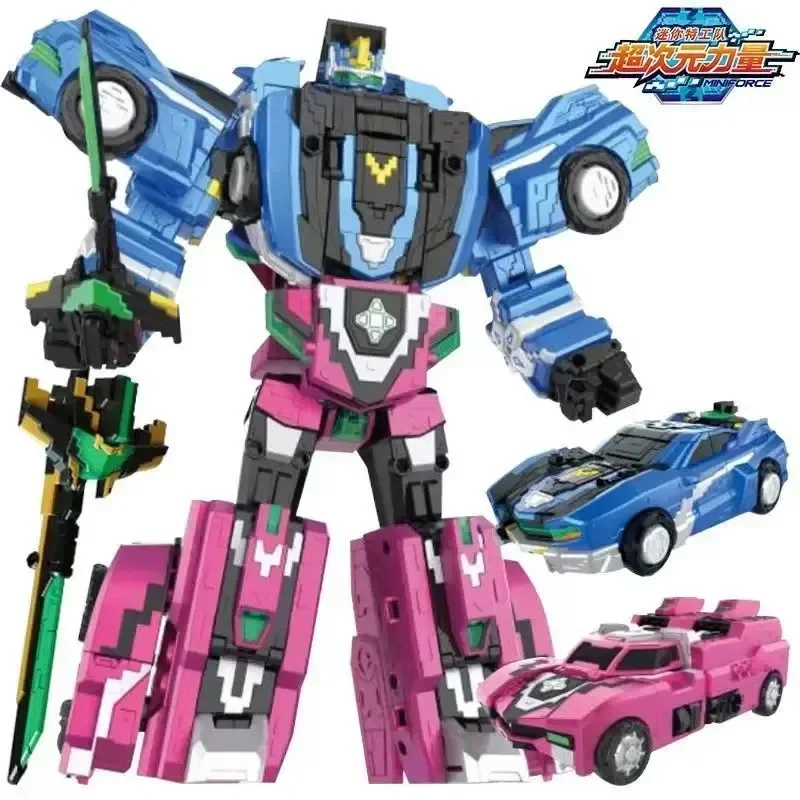 MiniForce Hyperdimensional Transformation Robot Bot Model Mini Force Deformation Combiner Action Figure Toys For Children Gift