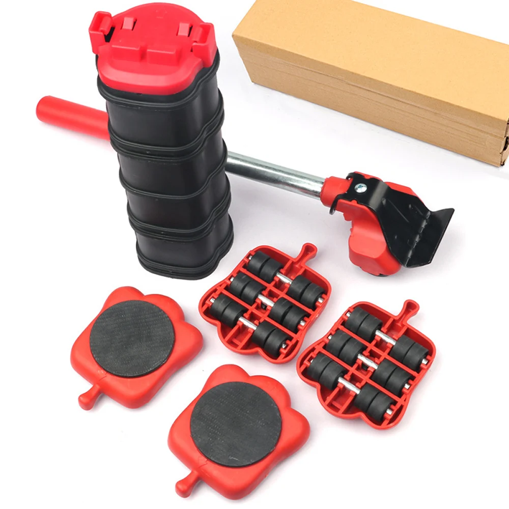 

5/13Pcs Heavy Duty Furniture Lifter Transport Tools Furniture Mover Set 4 Sliders 1 Wheel Bar for Lifting Moving Muebles Helper