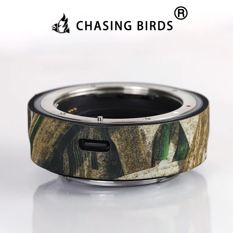 CHASING BIRDS Camouflage Waterproof Protective Coat for Canon EF-EOS R Adapter Ring Wrap Film Anti-Scratch