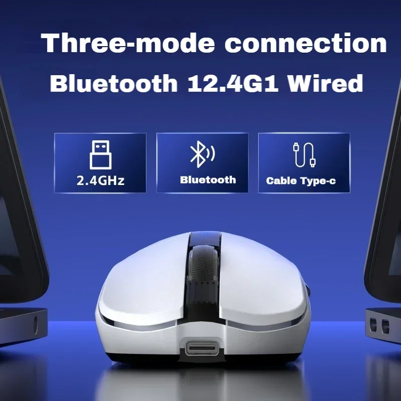 AULA SC590Pro Mouse da gioco wireless PAW3311 20000 DPI Smart Screen Bluetooth 2.4G Wired Office ESports Gamer Mouse Accessori per PC