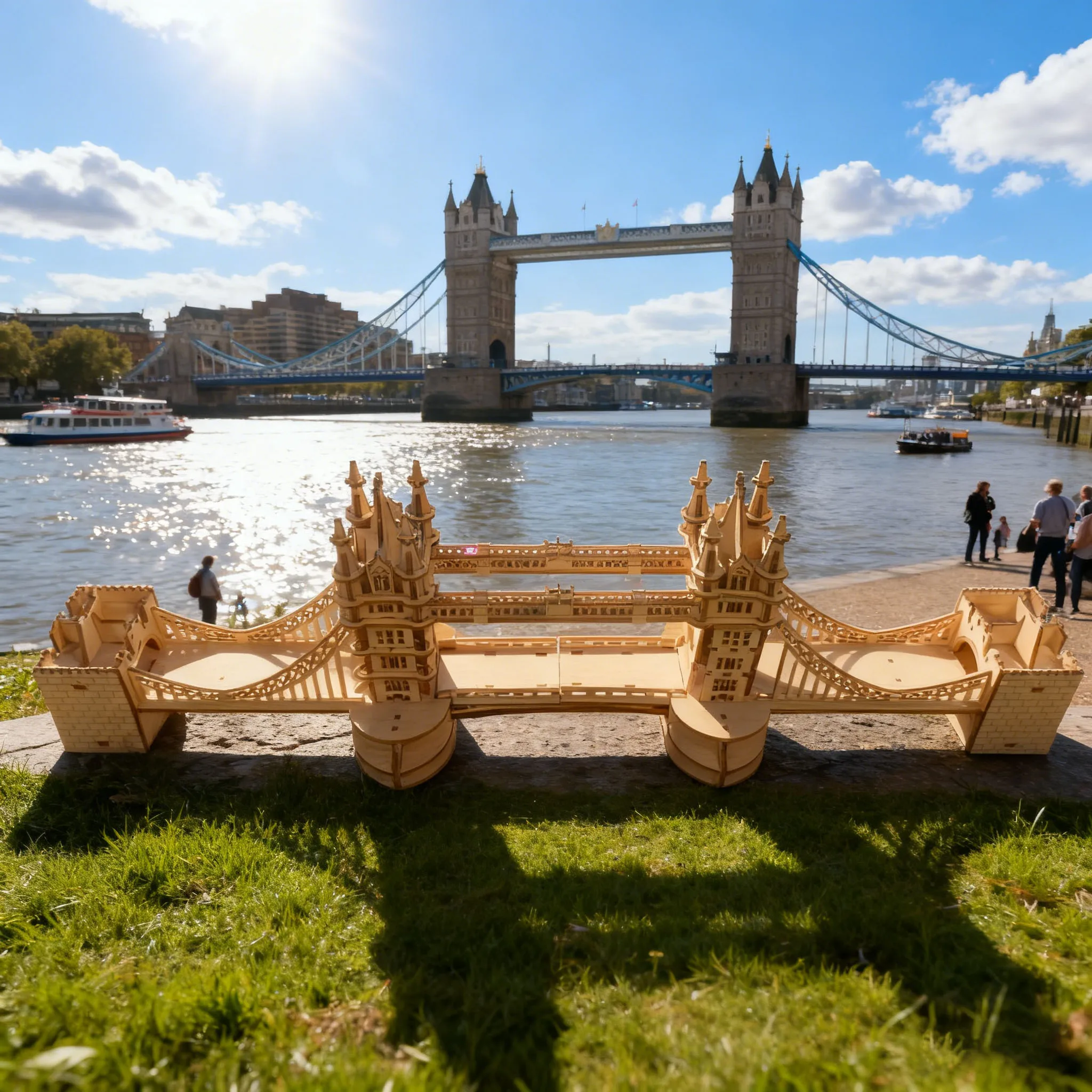 3D Wooden Puzzle Tower Bridge Set Exquisite Miniature Model Creative Birthday Gift Delightfully Crafted Design Innovative Gift