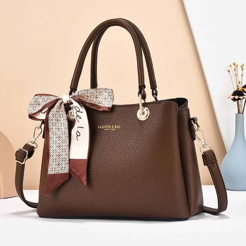 

Scarves shoulder Bags leather Women luxury designer handbag for 2025 women European and American retro cross body Tote bag