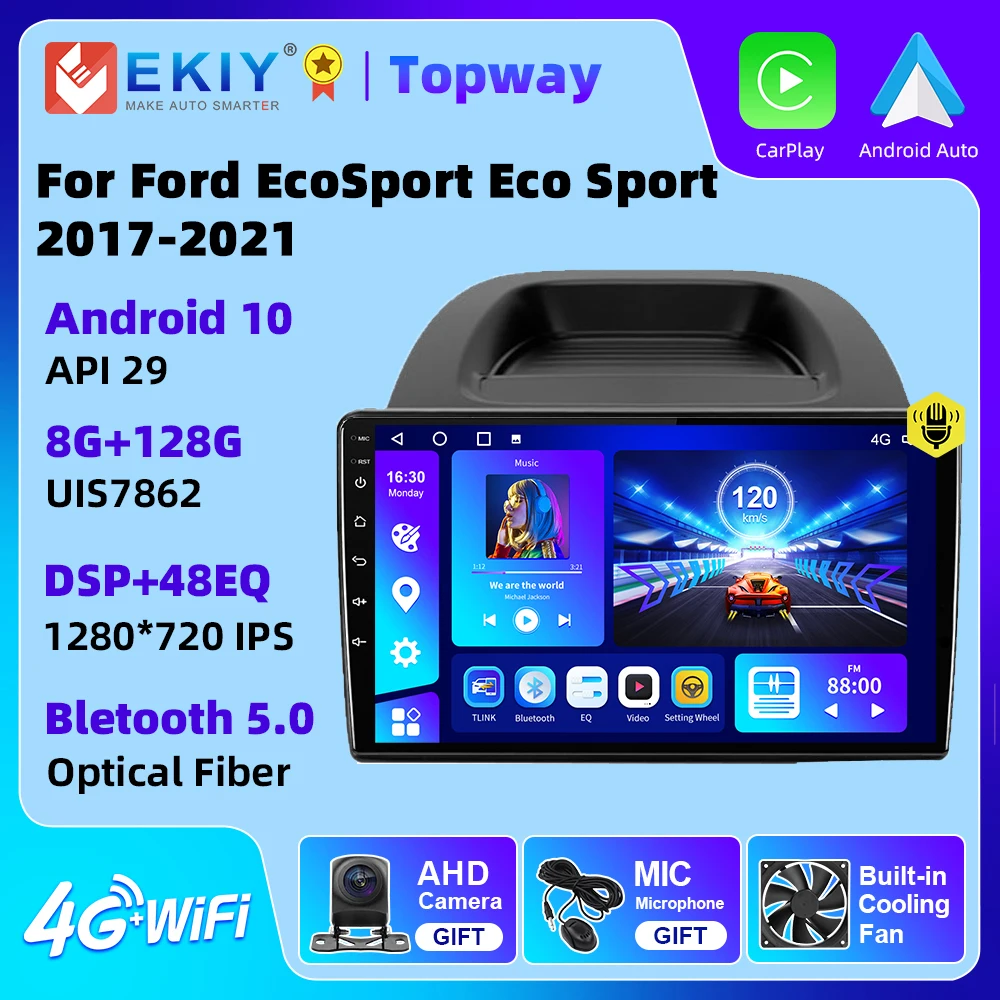 

EKIY Car Radio For Ford EcoSport Eco Sport 2017 - 2021 Multimedia Video Player Navigation Stereo GPS Android No 2din 2 din