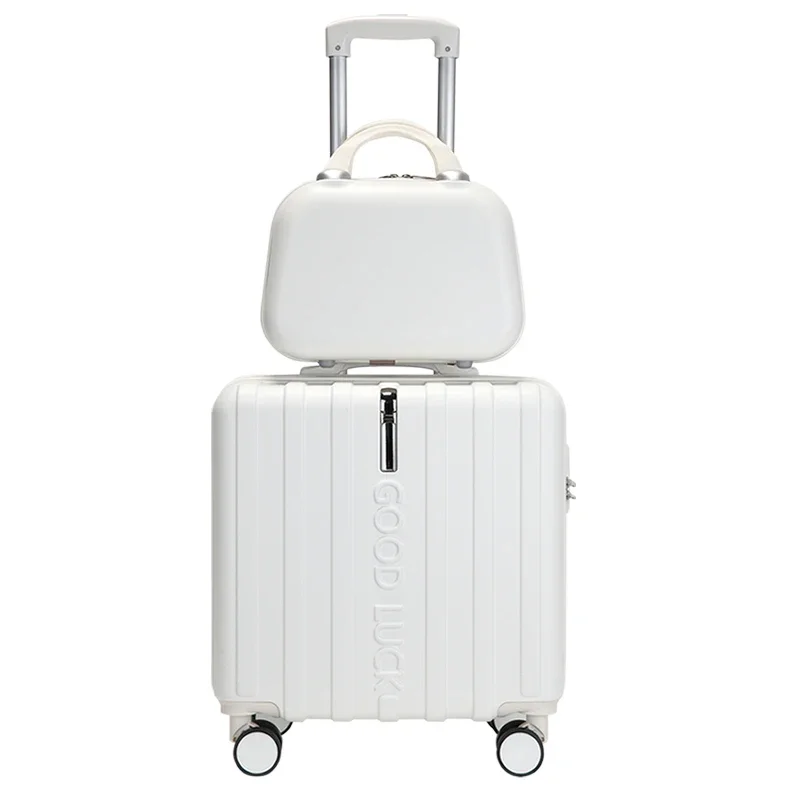 Small Suitcase Universal Wheel Password Trolley Case New fashion 2025 18 Inch Carry on Luggage Set Cabin Rolling Luggage Bag