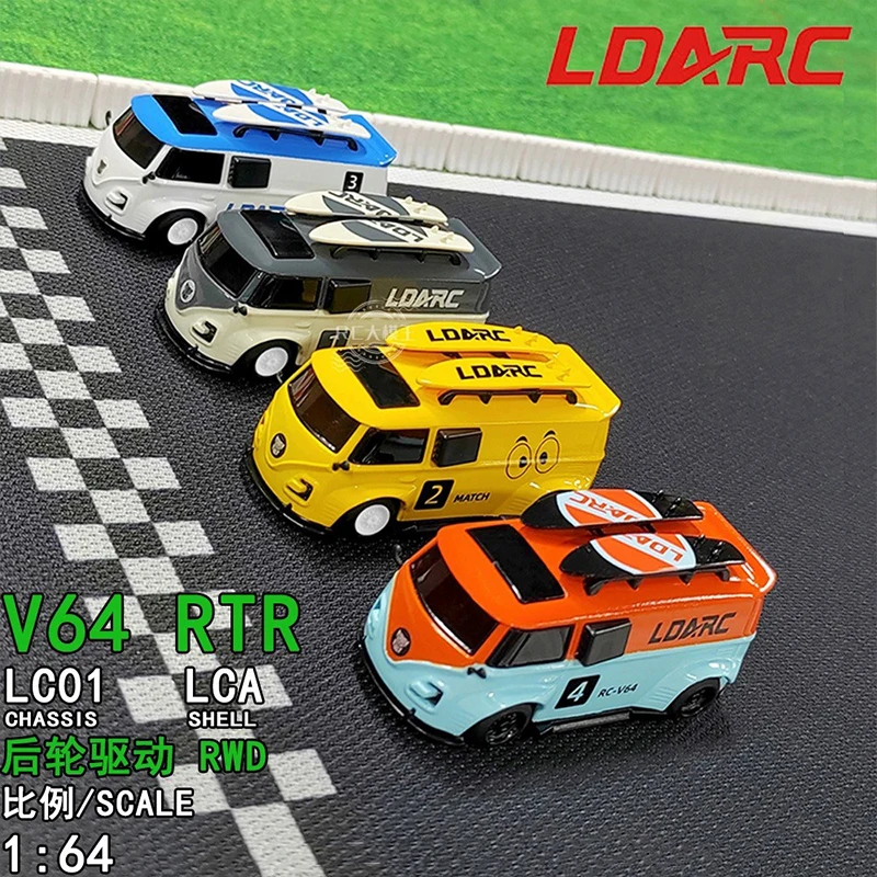 Ldarc v64 1/64 mini bnr rc ônibus simulado elétrico sem controle remoto carro de mesa ônibus veículo adultos crianças brinquedos presente